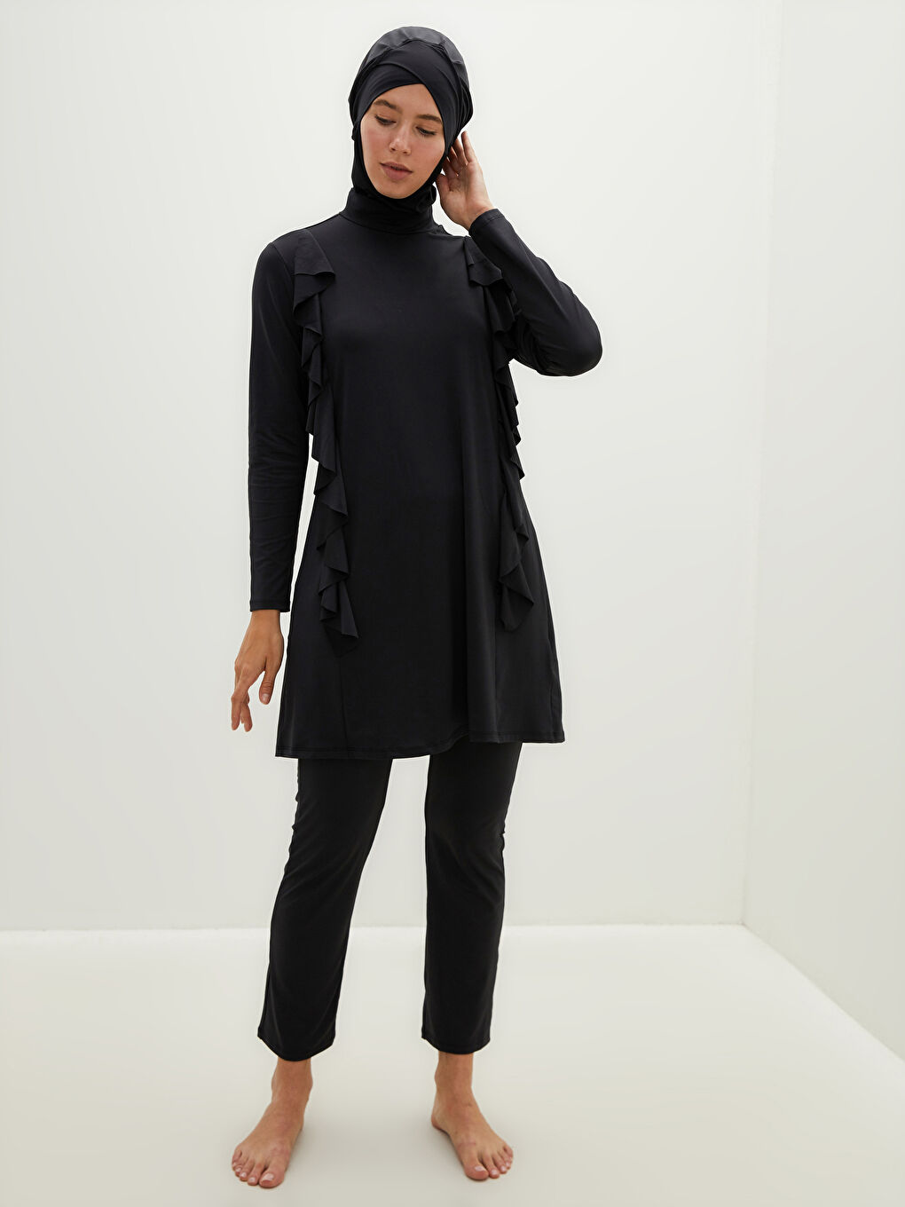 LC Waikiki Straight Long Sleeve Women's Hijab Swimsuit Set -S1G532Z8-CVL