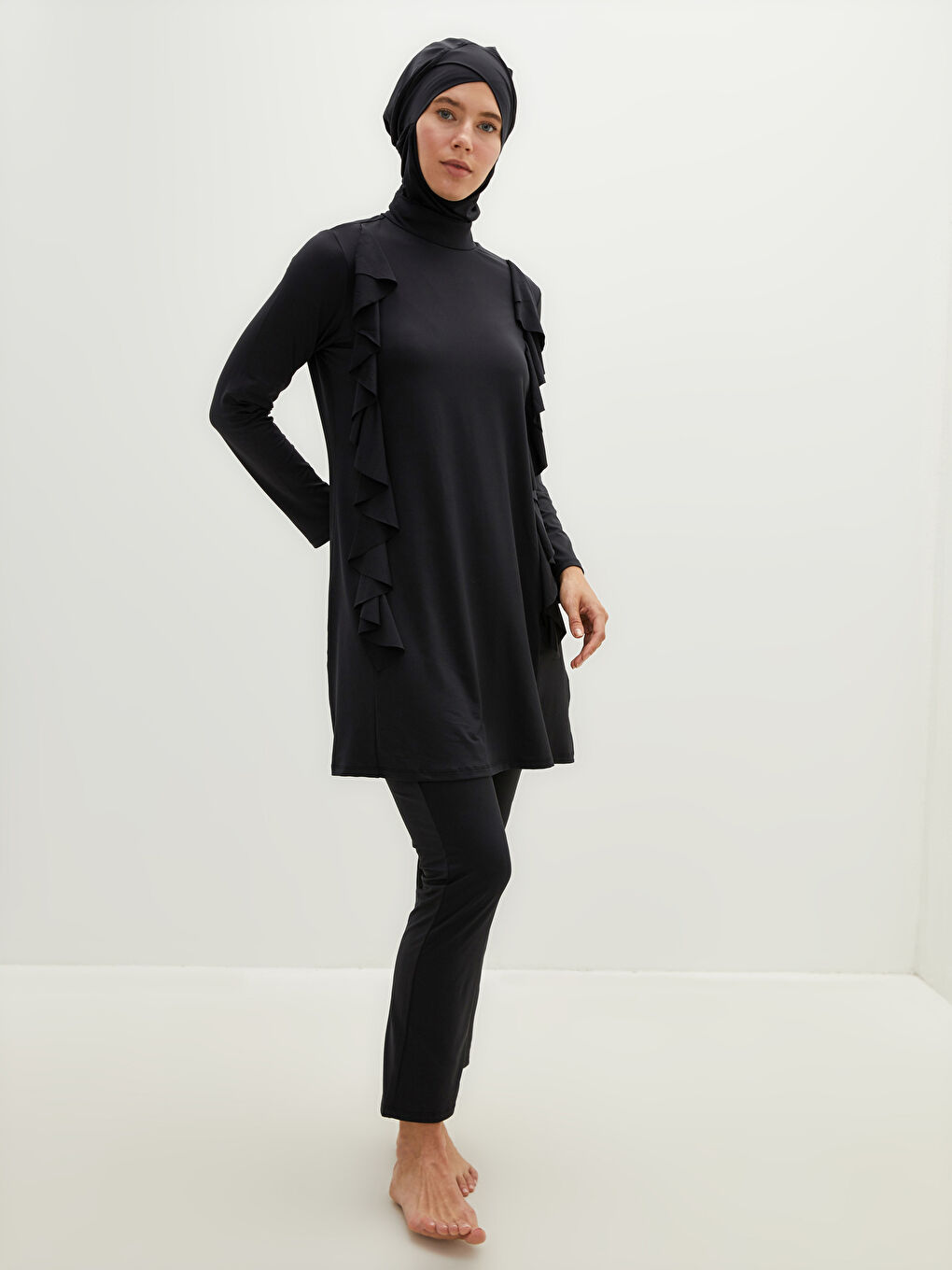 LC Waikiki Straight Long Sleeve Women's Hijab Swimsuit Set -S1G532Z8-CVL