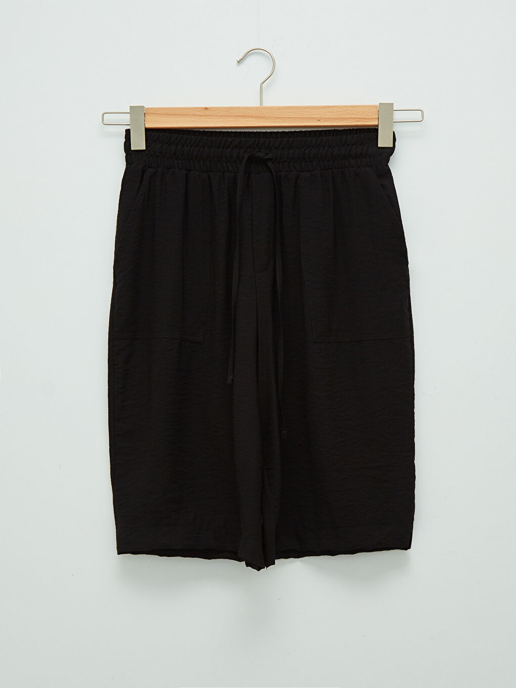 Women's Straight Bermuda Shorts With Elastic Waist-5