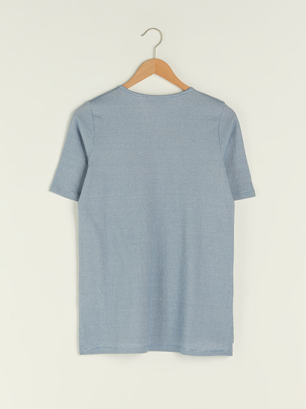 V-Neck Striped Short Sleeve Women's T-Shirt-5