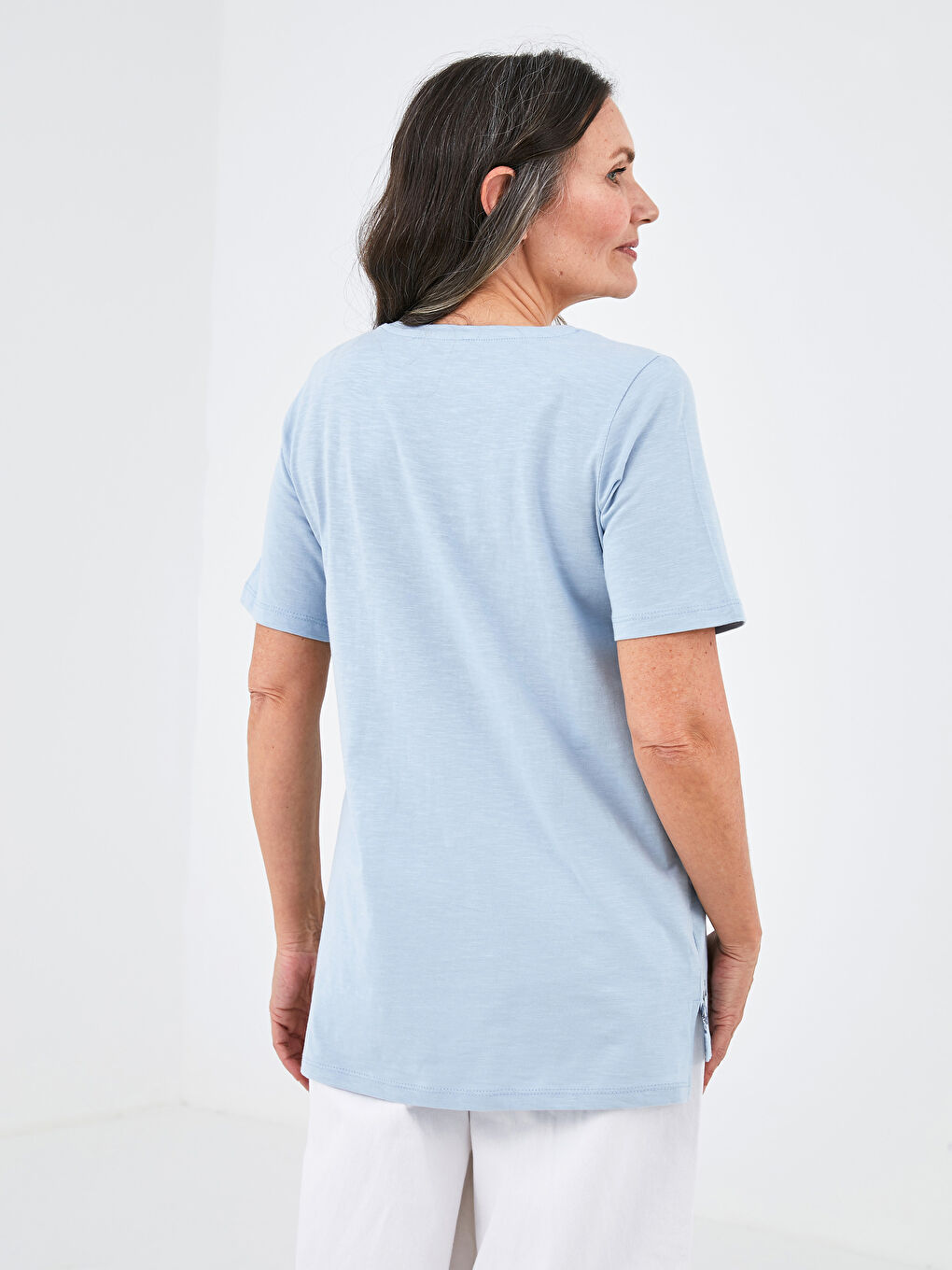 Crew Neck Printed Short Sleeve Women's T-Shirt-3