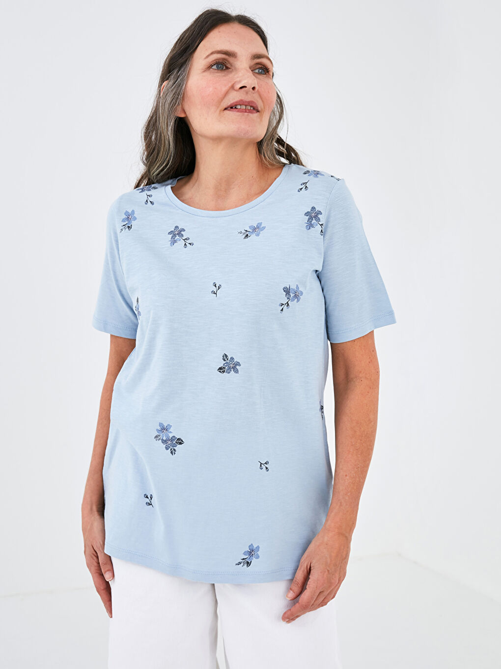 Crew Neck Printed Short Sleeve Women's T-Shirt