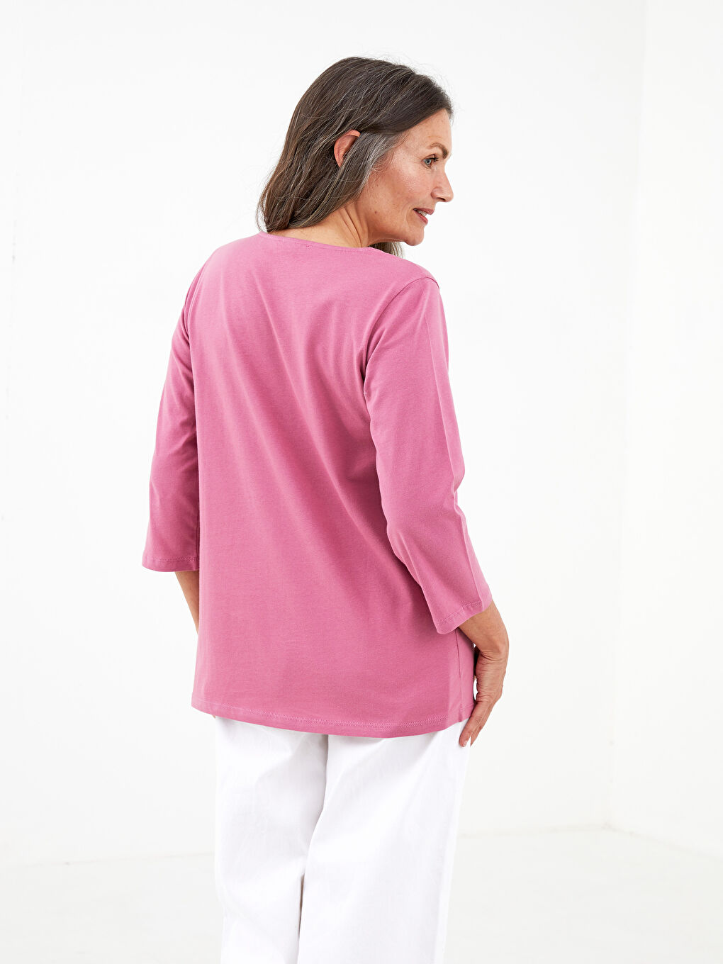 LCW Grace Turtleneck Printed Cotton Women's Blouse -S1G644Z8-GWU