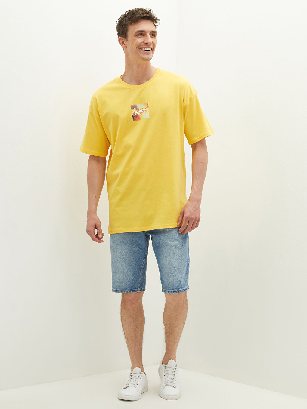 Crew Neck Short Sleeve Printed Combed Cotton Men's T-shirt-3