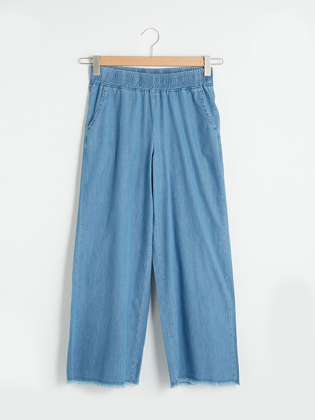 Pantaloni Dama Tip Harem cu Talie Elastică, Croială Largă și Buzunare-5