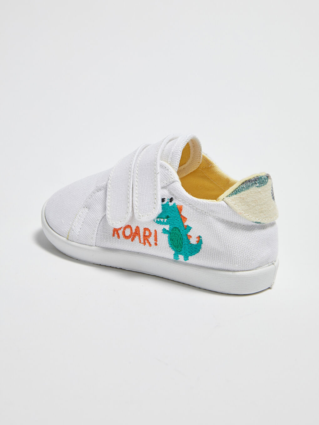 Beyaz Yürüme Öncesi Cırt Cırtlı Erkek Bebek Günlük Bez Ayakkabı-4