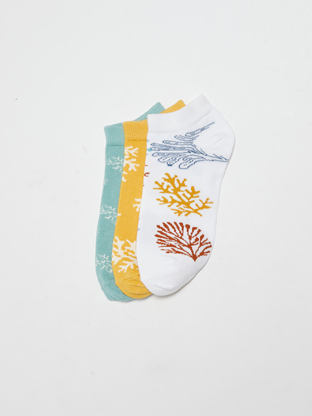 Женские узорчатые короткие носки комплект из 3-х штук