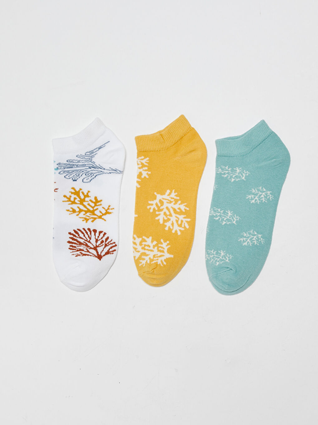 Женские узорчатые короткие носки комплект из 3-х штук-1