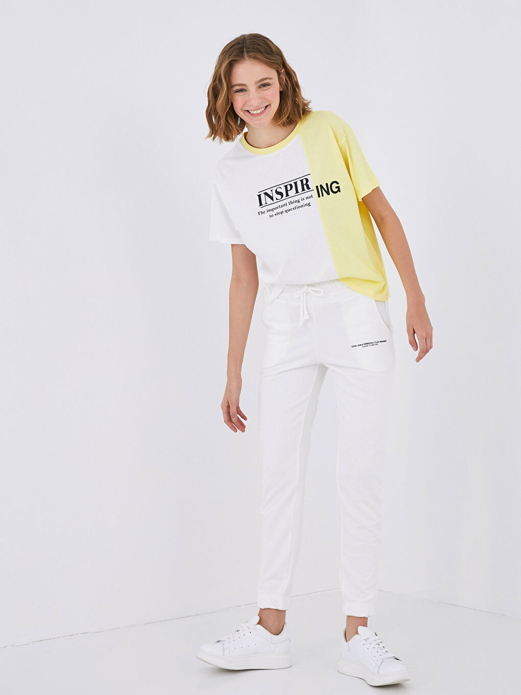 Crew Neck Printed Short Sleeve Cotton Women's T-shirt-3