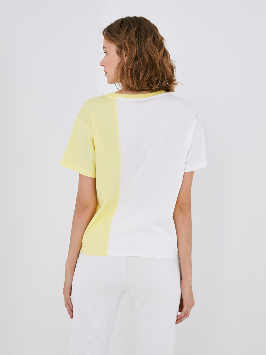 Crew Neck Printed Short Sleeve Cotton Women's T-shirt-4