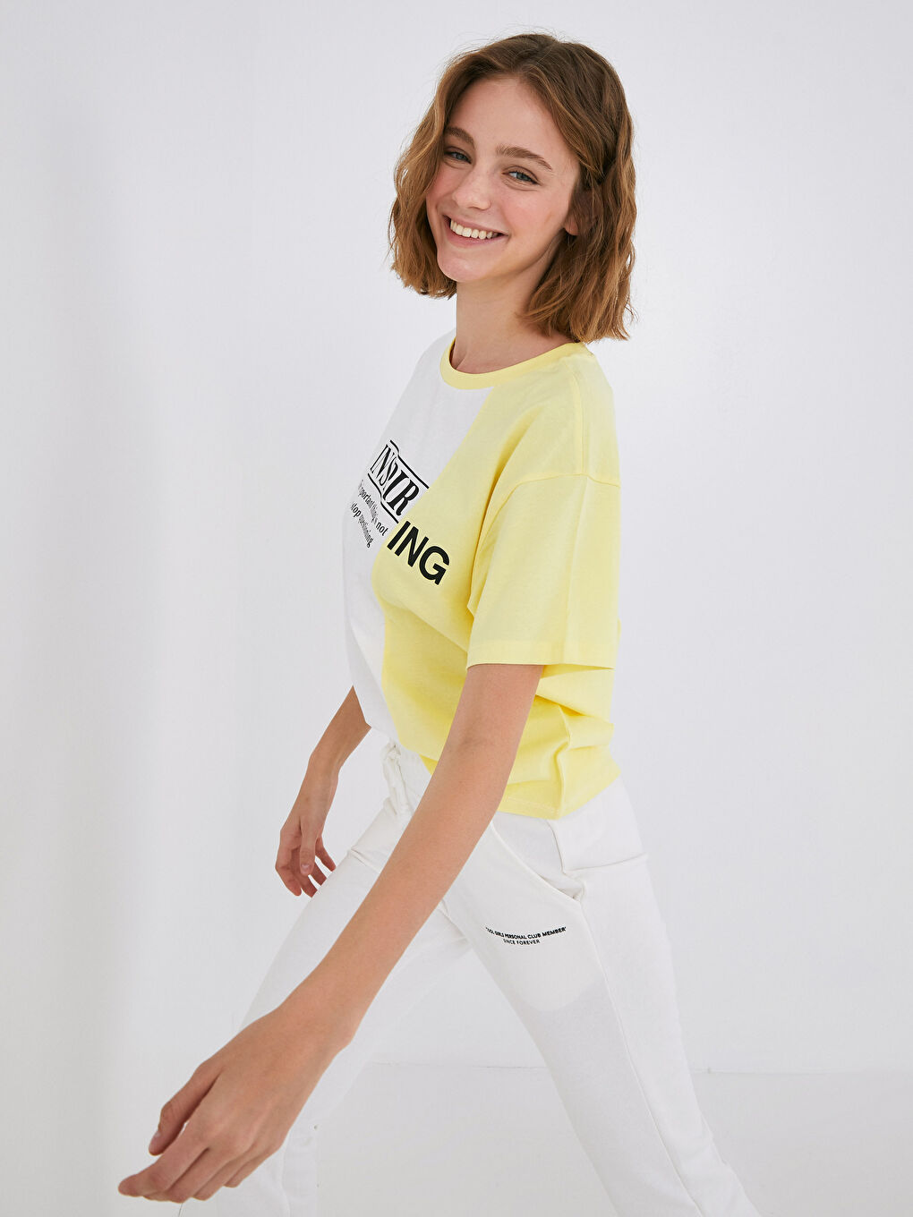 Crew Neck Printed Short Sleeve Cotton Women's T-shirt-1