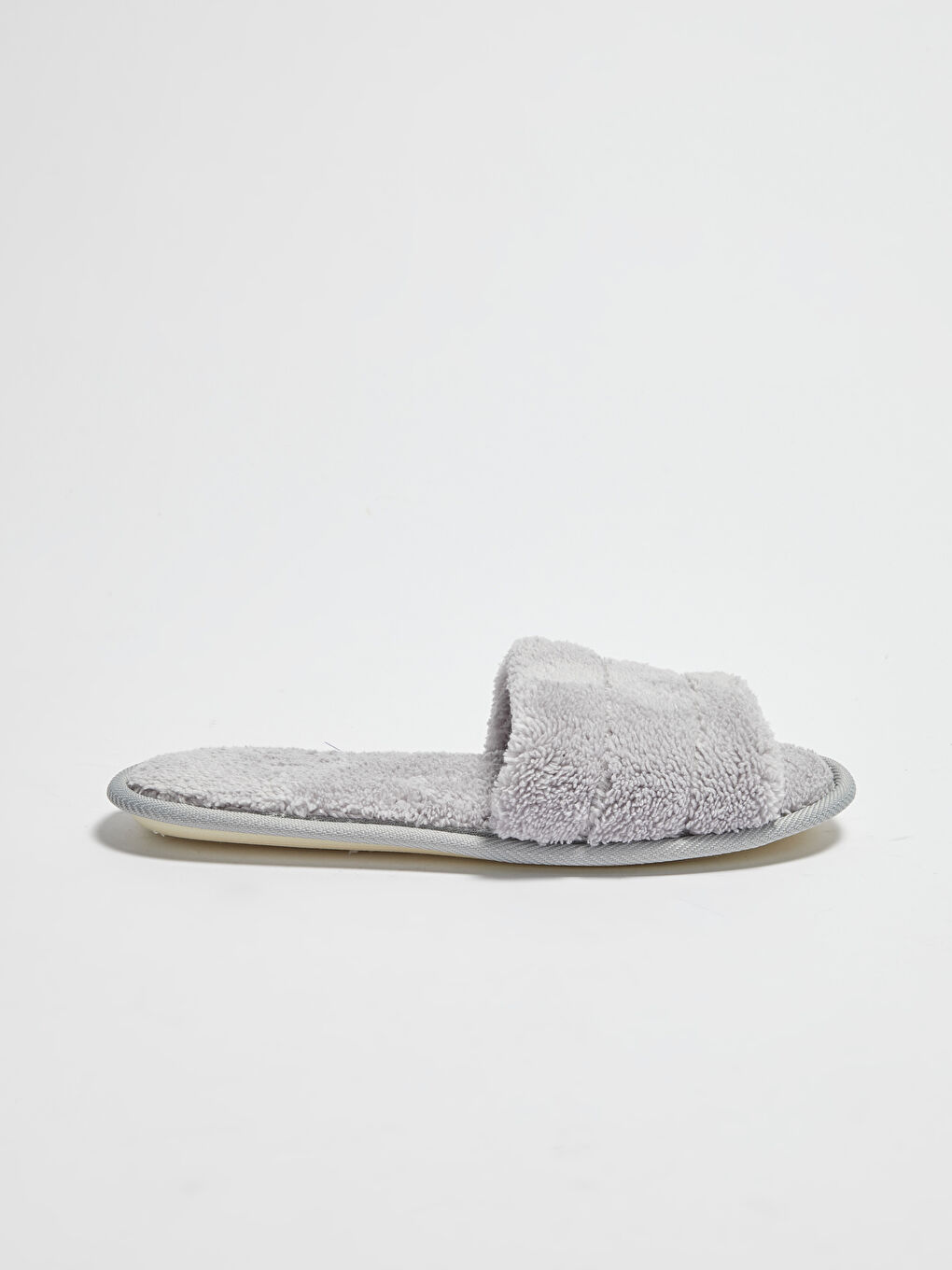 Gri Pelüş Kadın Ev Terliği-1