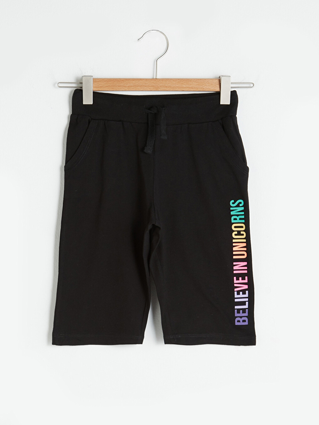 Elastic Waist Printed Girls' Shorts