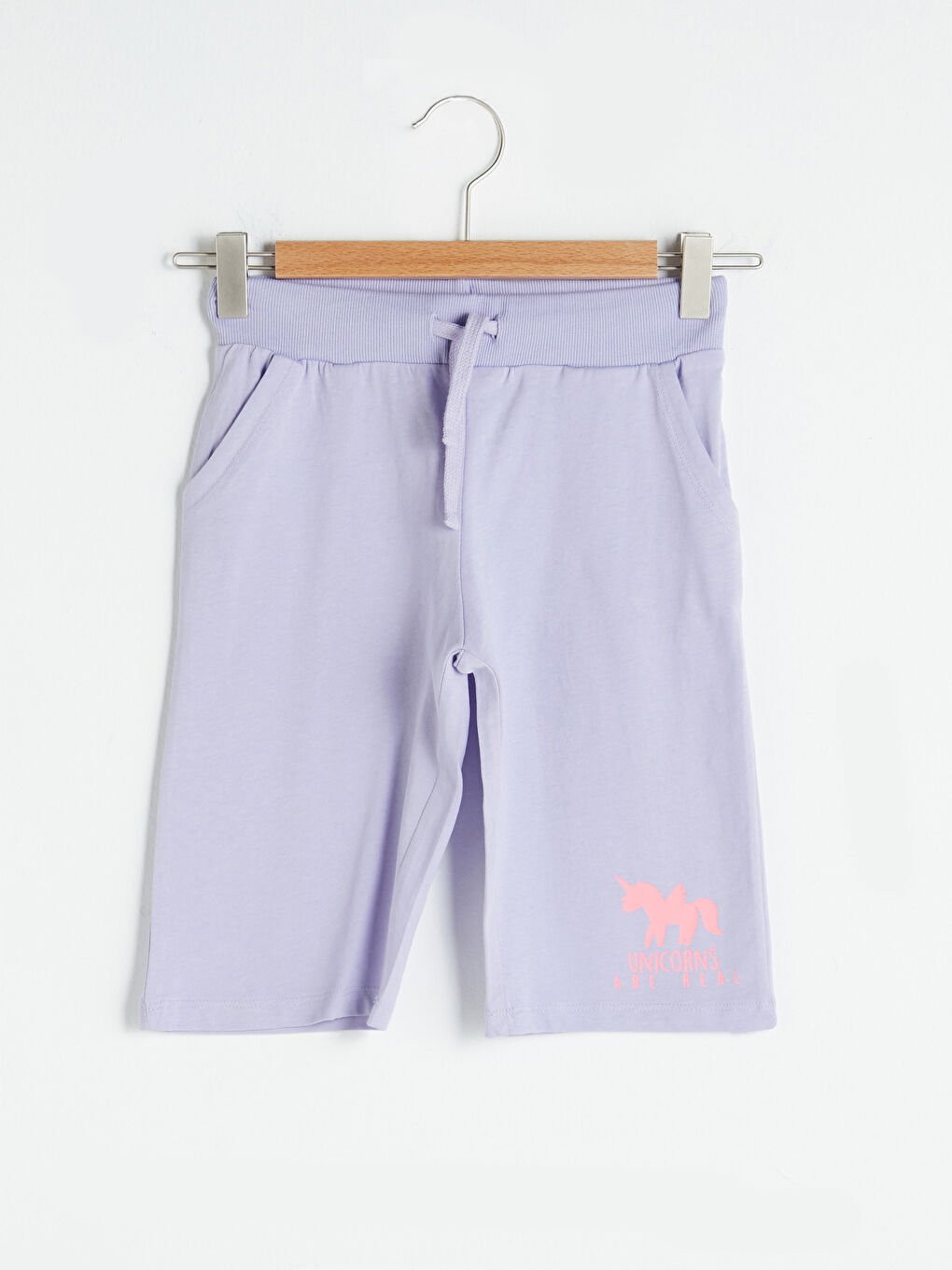Elasticated Waist Printed Girls' Shorts -S1G815Z4-FKW