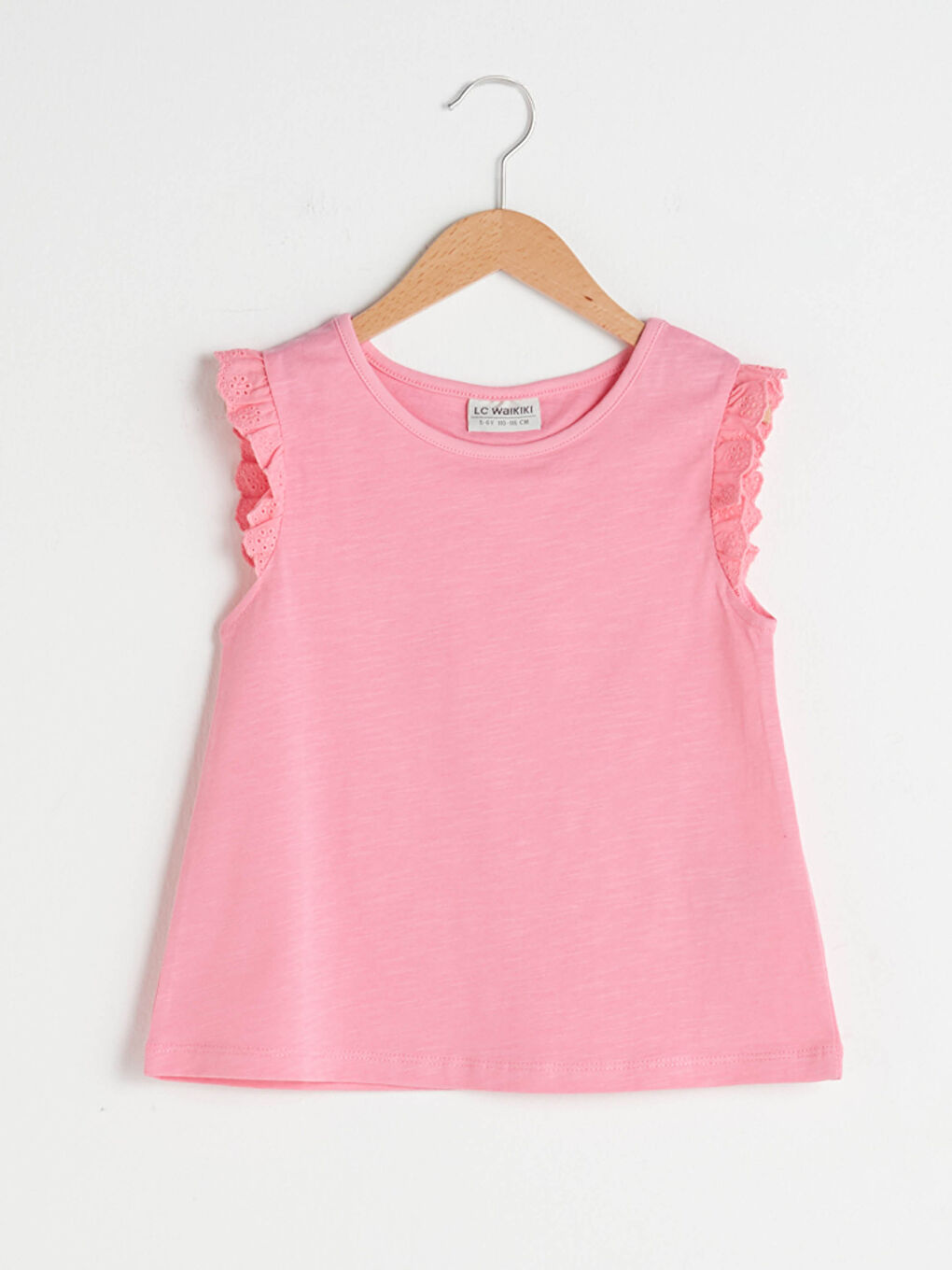 Pembe Bisiklet Yaka Basic Kolları Fisto Detaylı Kız Çocuk Atlet