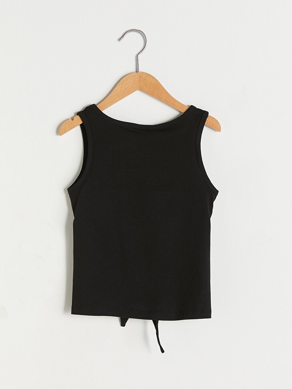 Майка для девочки с круглым вырезом из хлопка с принтом-1