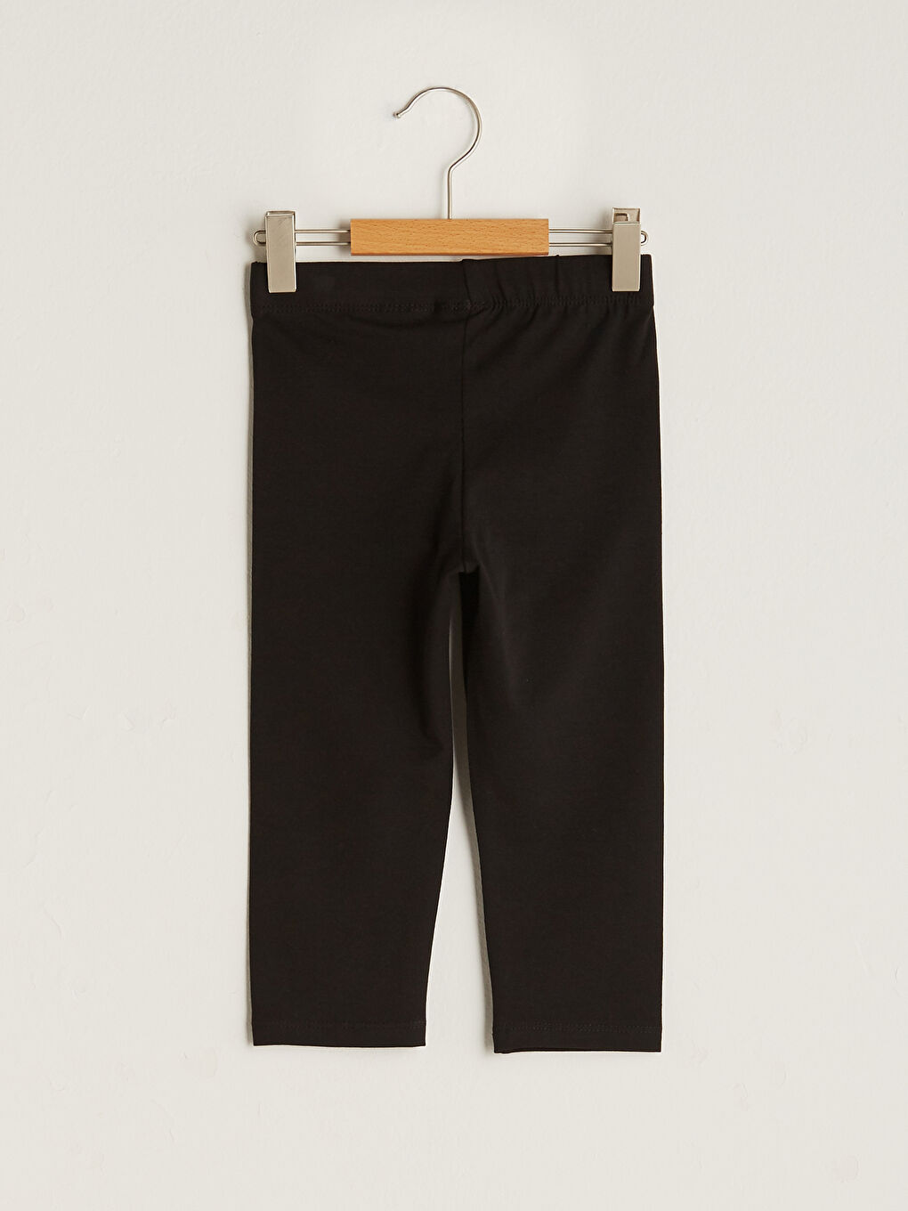 Siyah Beli Lastikli Minnie Mouse Baskılı Pamuklu Kız Çocuk Tayt-1