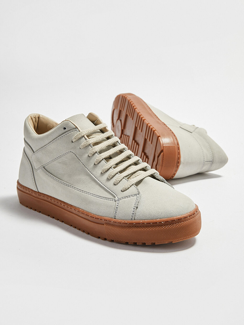 Gri Erkek Günlük Bağcıklı Spor Ayakkabı-3