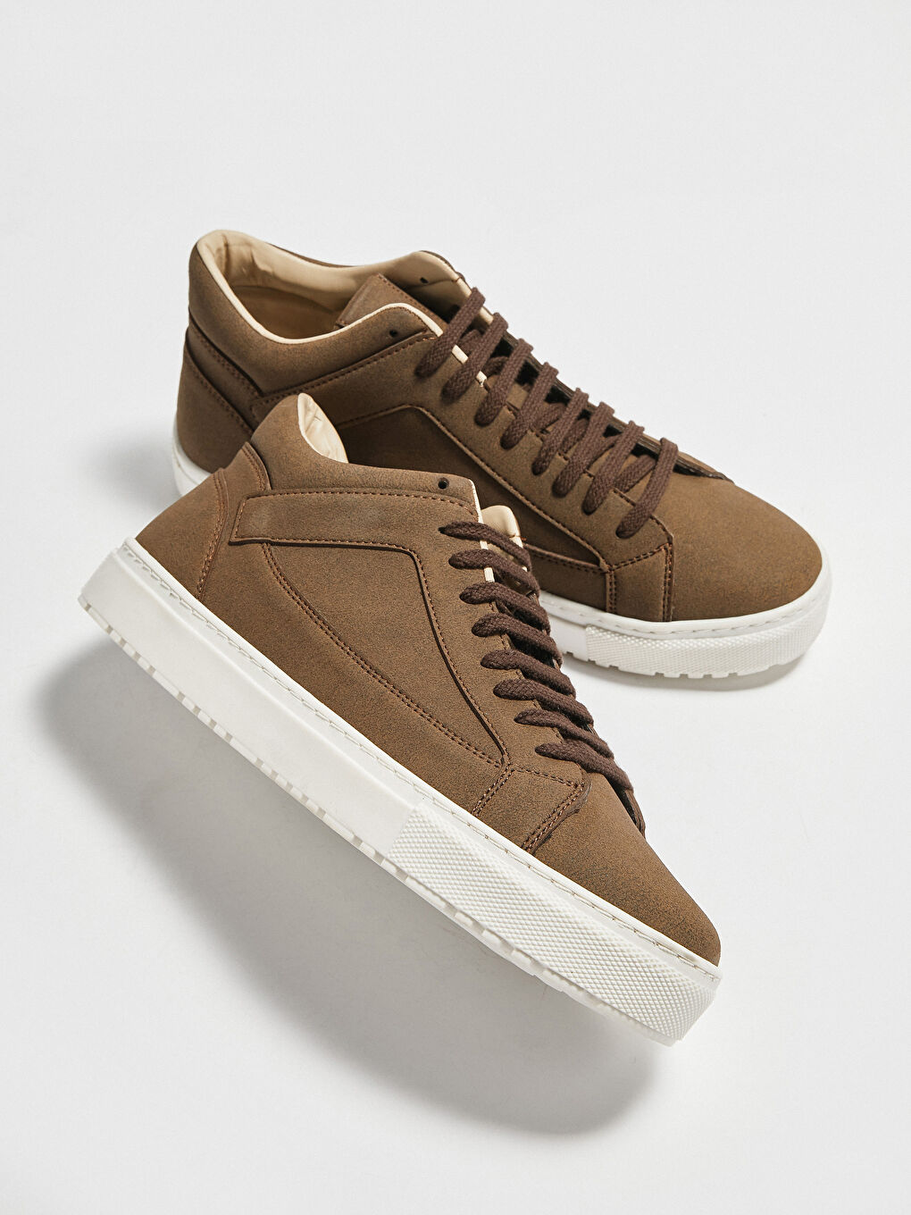 Kahverengi Erkek Günlük Bağcıklı Spor Ayakkabı-5