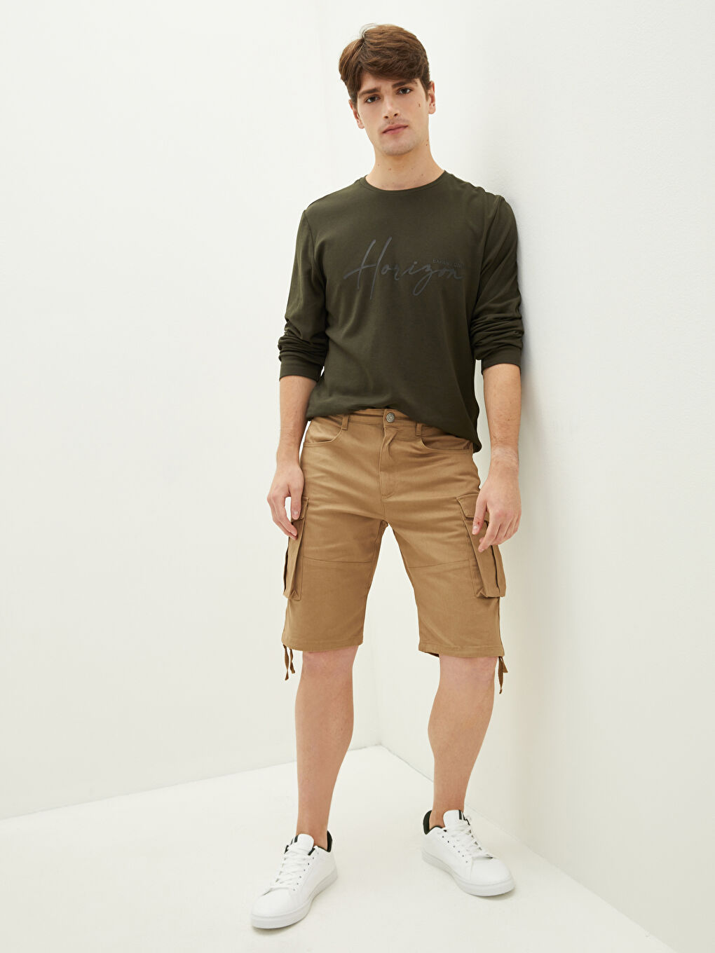 Standard Fit Men's Cargo Shorts -S1G976Z8-RNM