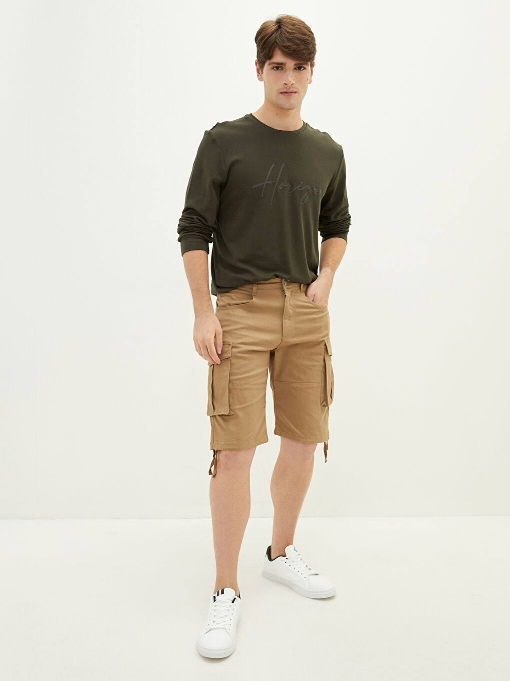 Standard Fit Men's Cargo Shorts -S1G976Z8-RNM