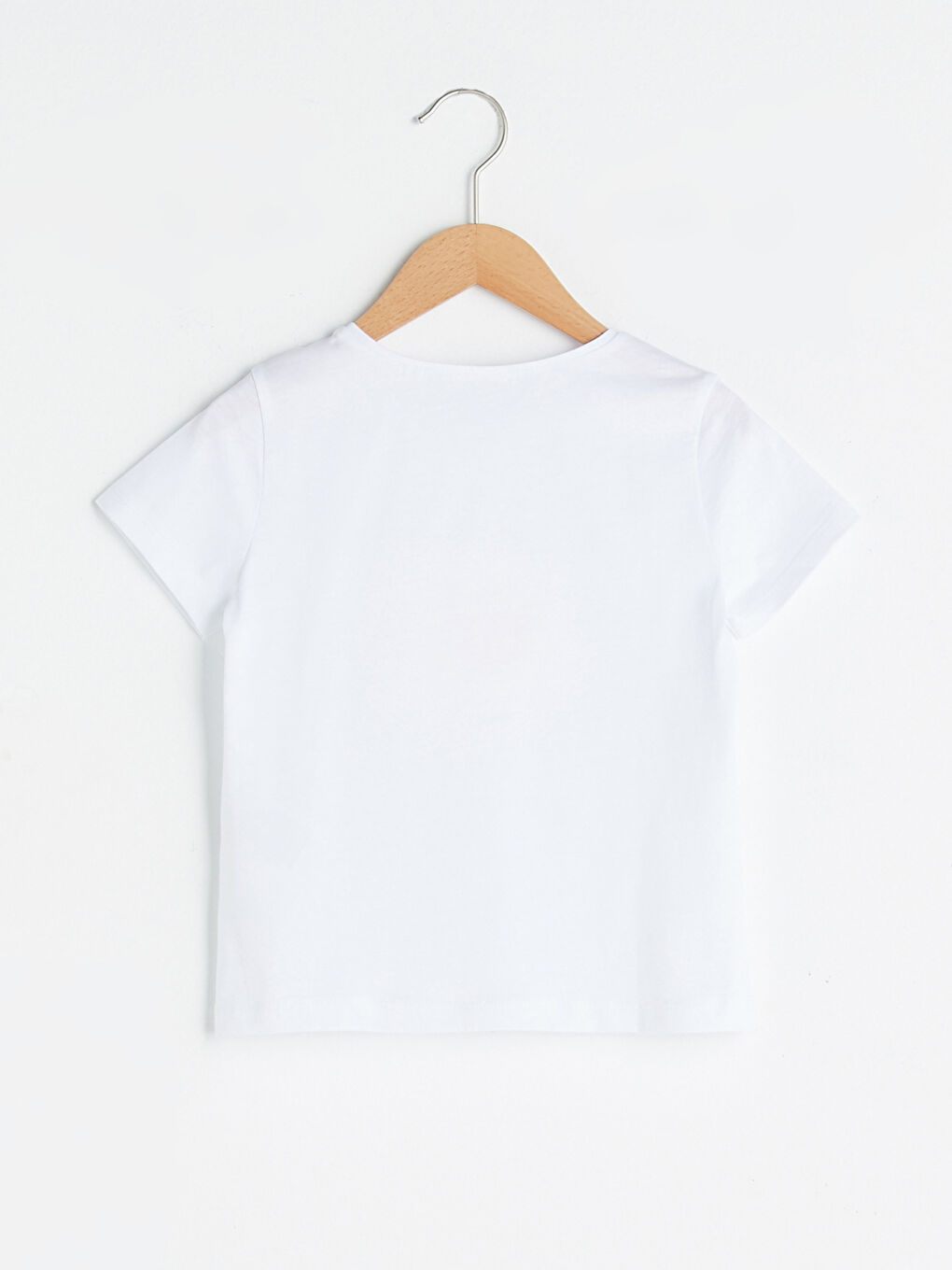 LCW Kids Crew Neck Printed Applique Detailed Short Sleeve Cotton Girls T-Shirt -S1GA42Z4-R9K