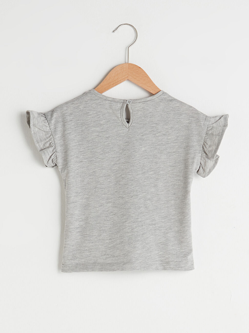 Crew Neck Short Sleeve Minnie and Mickey Mouse Printed Baby Girl T-Shirt-1