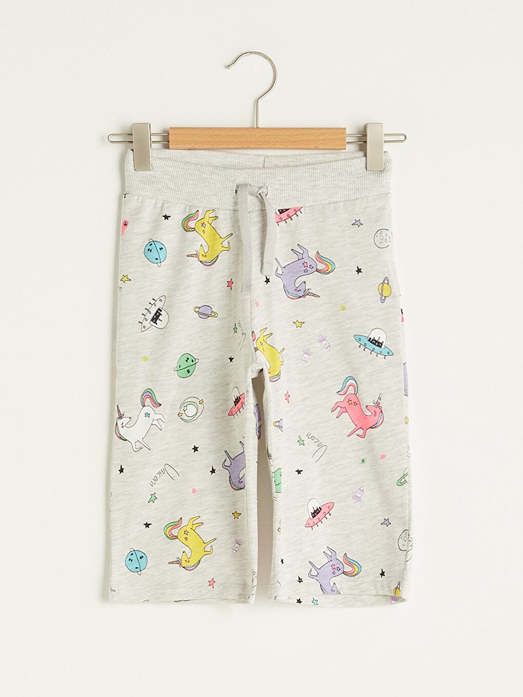 Elastic Waist Printed Girls' Shorts