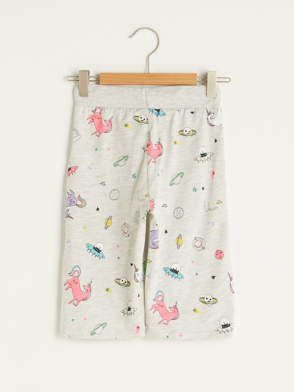 Elastic Waist Printed Girls' Shorts-1