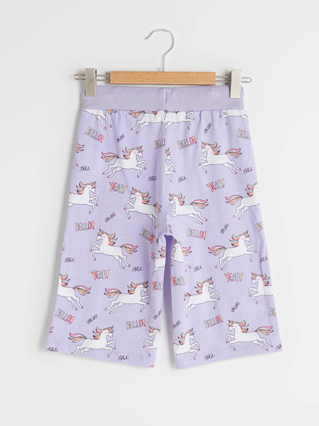 Elastic Waist Printed Girls' Shorts-1