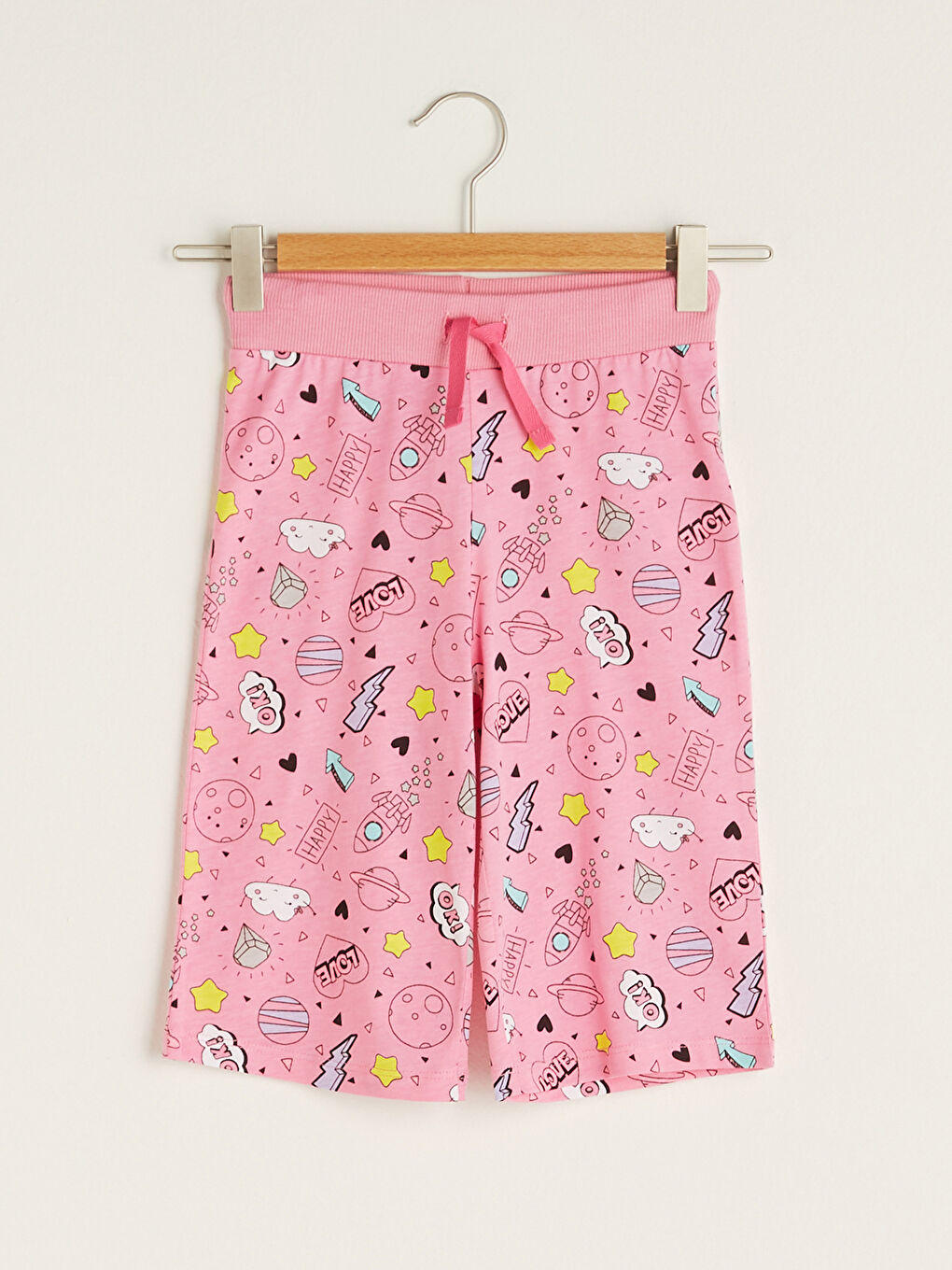 Elasticated Waist Printed Girls' Shorts