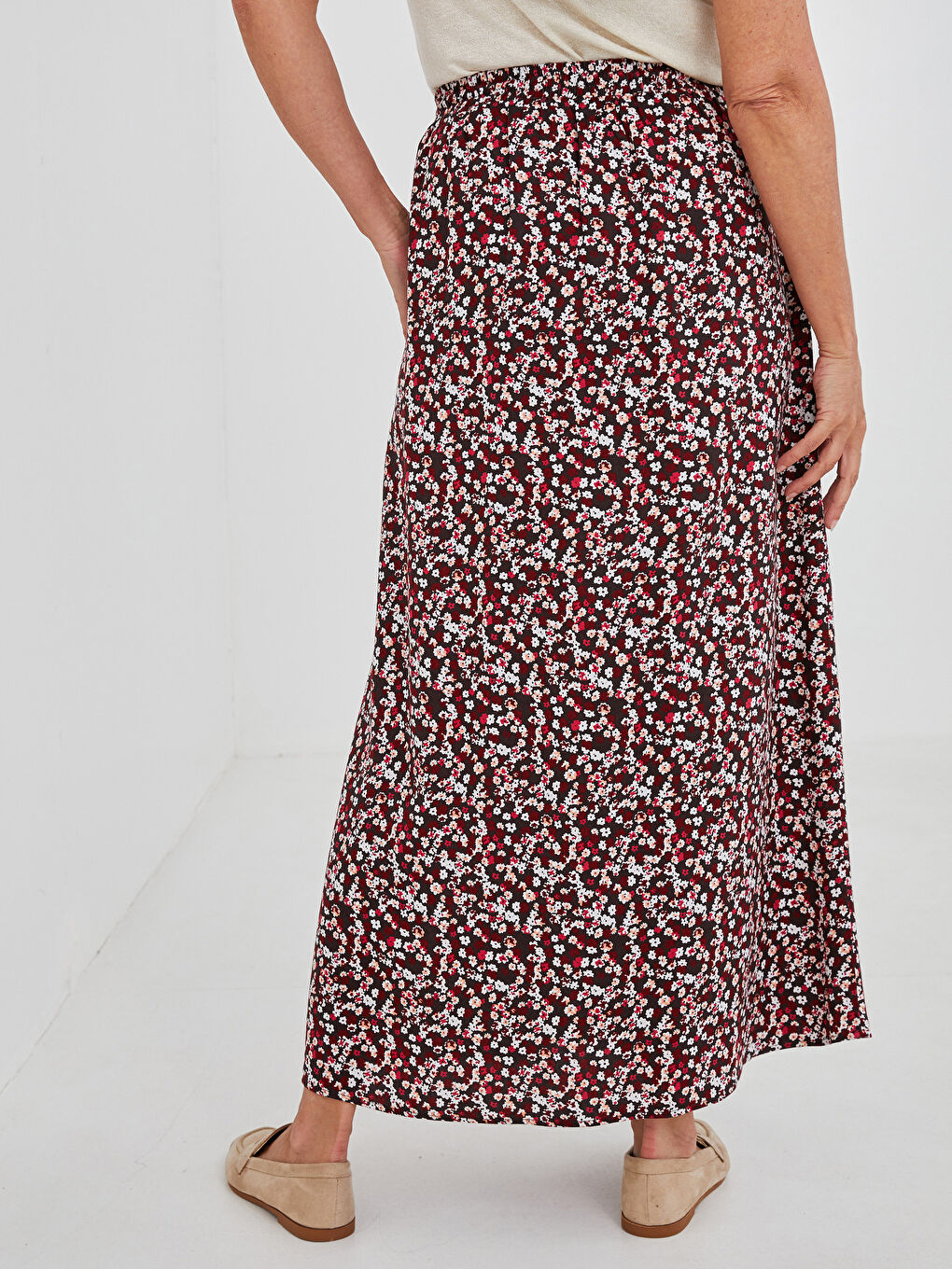 کەمەری کشاو نەخشدار تەنورەی ئەی-برین لە قوماشی بێلماندۆ بۆ ژنان-3