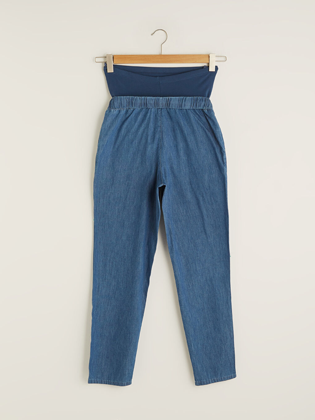 LCWAIKIKI Maternity Indigo Karın Panelli Beli Lastikli Harem Hamile Jean Pantolon