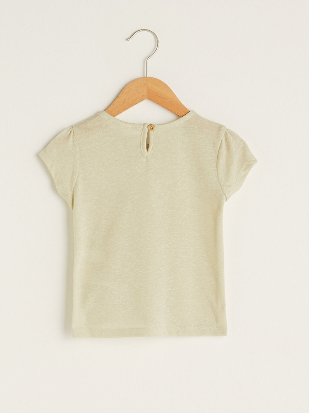 Crew Neck Short Sleeve Basic Baby Girl T-Shirt-1