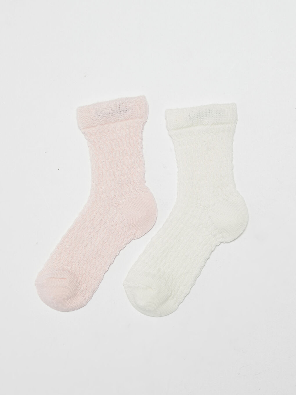 Self Patterned Baby Girls' Ankle Socks 2 Pack-1