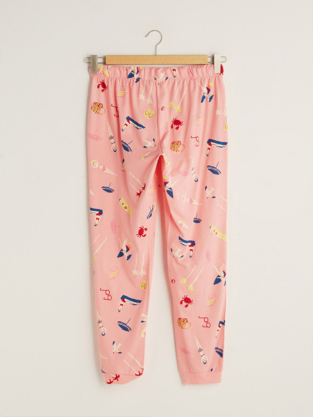 Crew Neck Printed Short Sleeve Cotton Women's Pajama Set-9