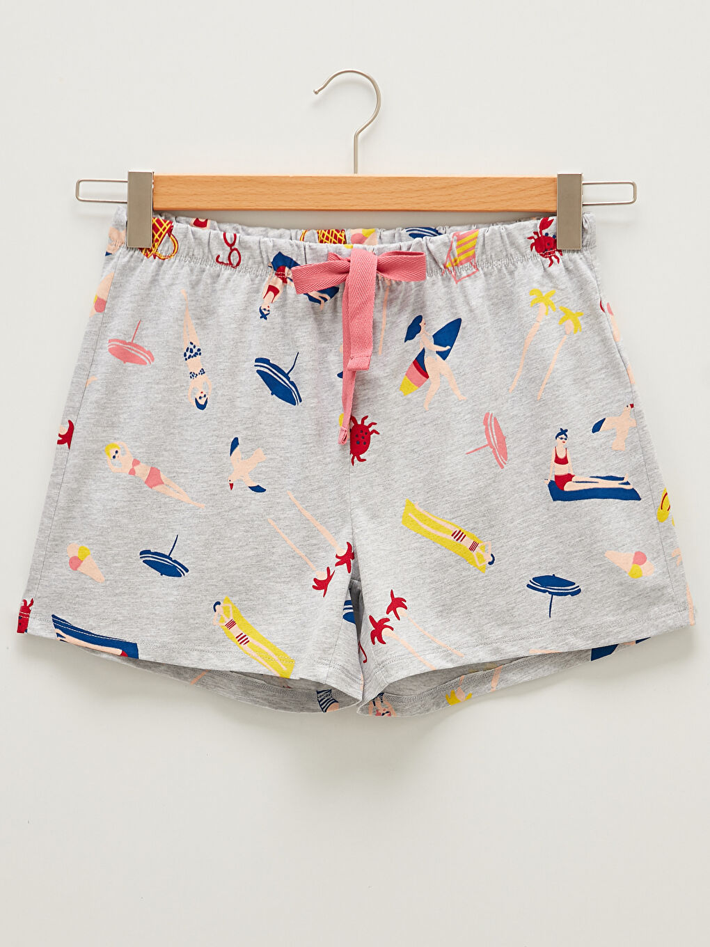 Crew Neck Printed Short Sleeve Women's Pyjama Set-8