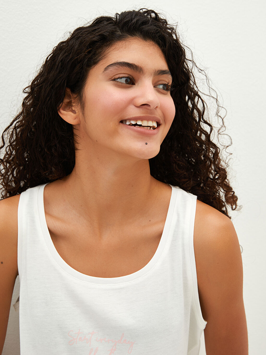 U Neck Printed Cotton Women's Pajamas Set-3