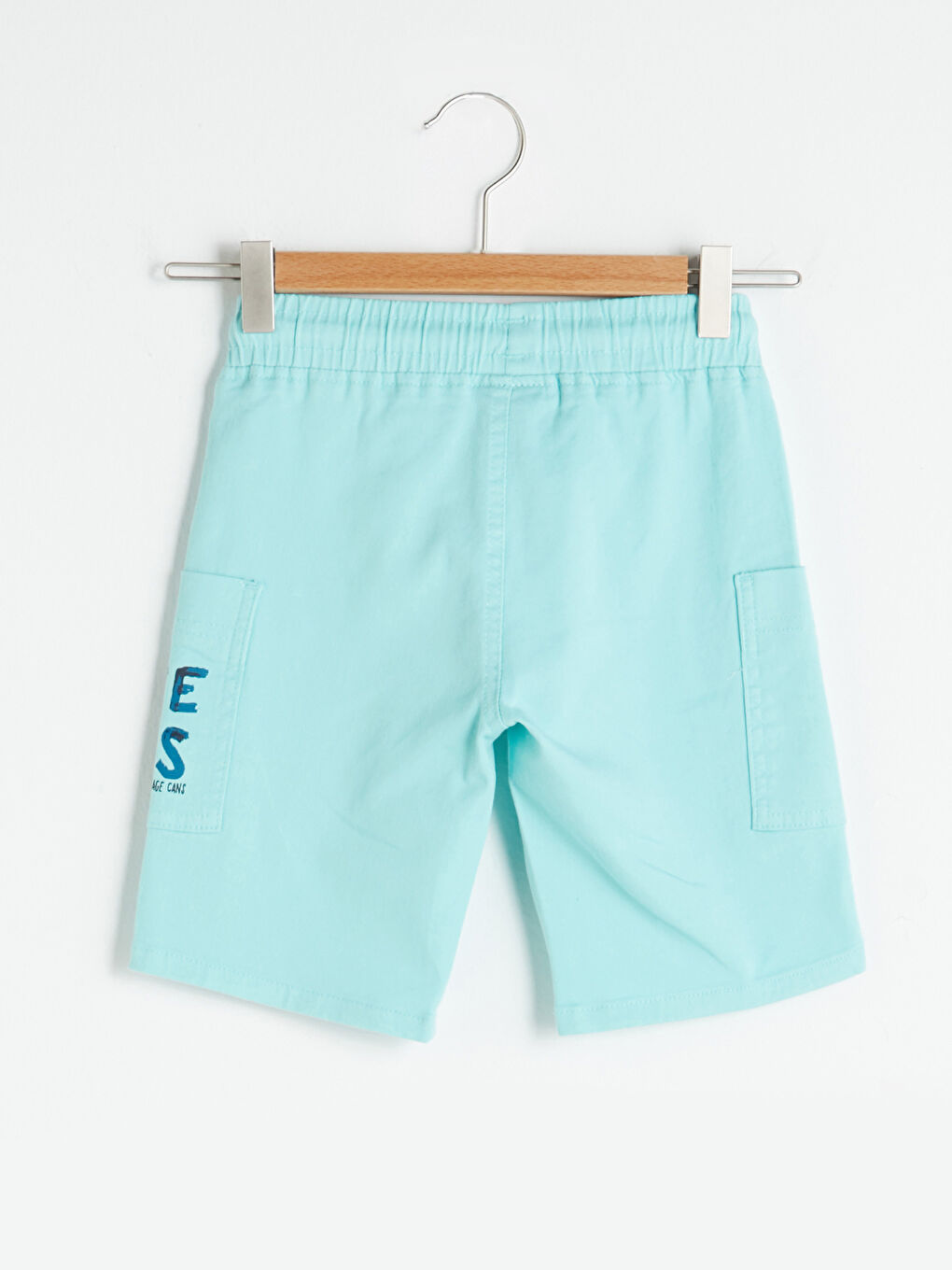 Short Garçon Coupe Slim Imprimé Gabardine à Taille Élastique-1