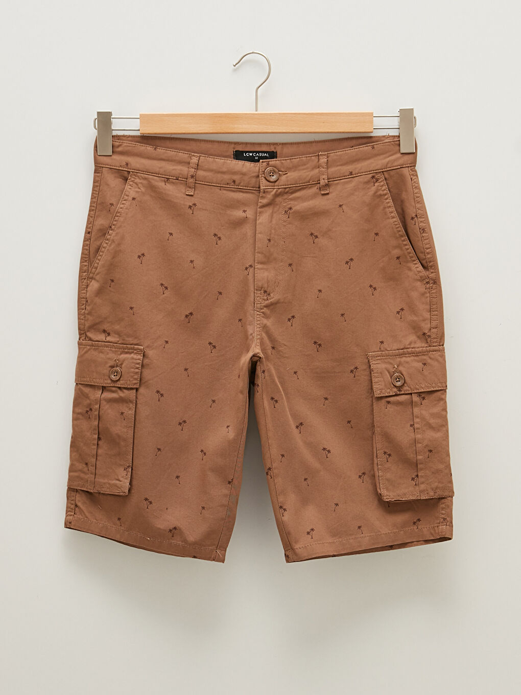شورت رجالي بنقشة بقصة عادية-5