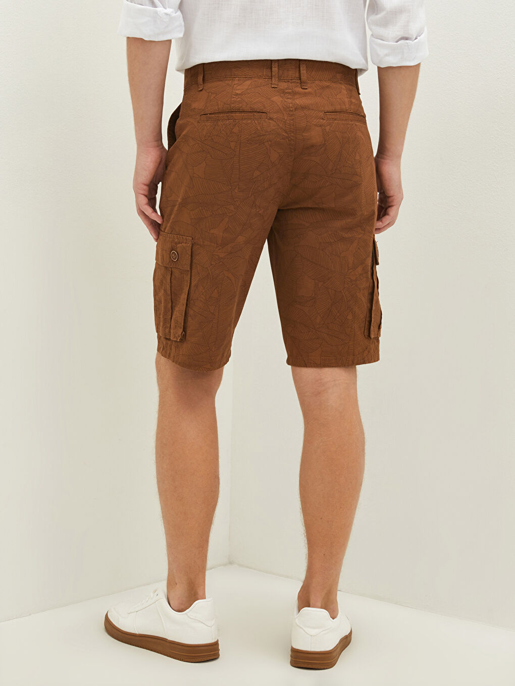 Standard Fit Twill Men's Cargo Shorts-5