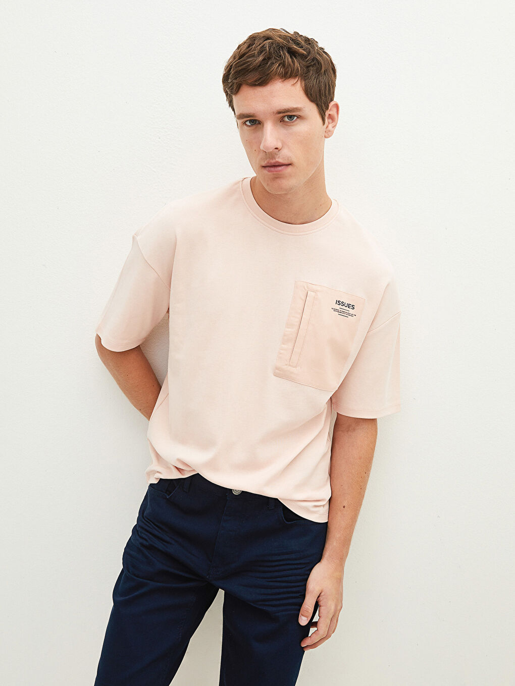 XSIDE Crew Neck Short Sleeve Printed Combed Cotton Men's T-shirt -S1GE77Z8-G4J