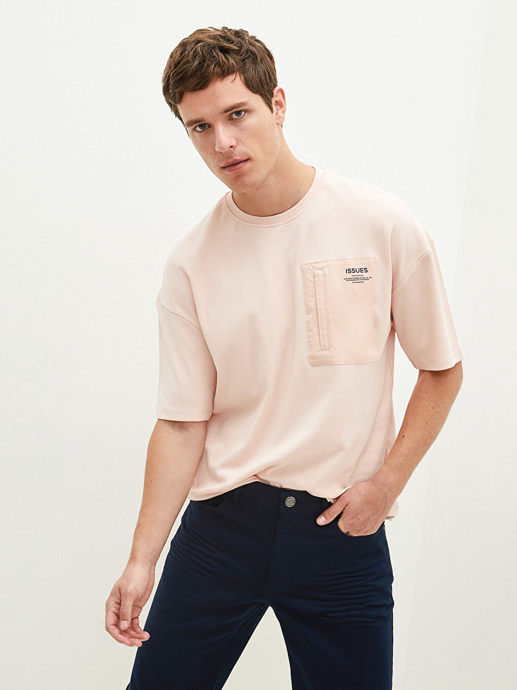 XSIDE Crew Neck Short Sleeve Printed Combed Cotton Men's T-shirt -S1GE77Z8-G4J