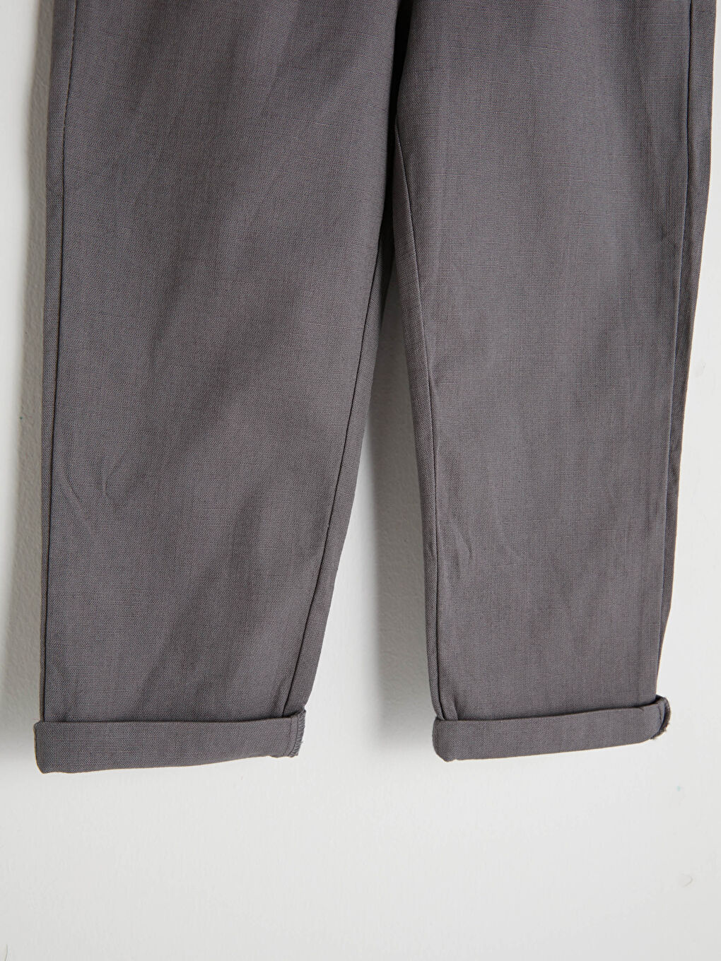 Pantalon Garçon Basique en Coton à Taille Élastique-3