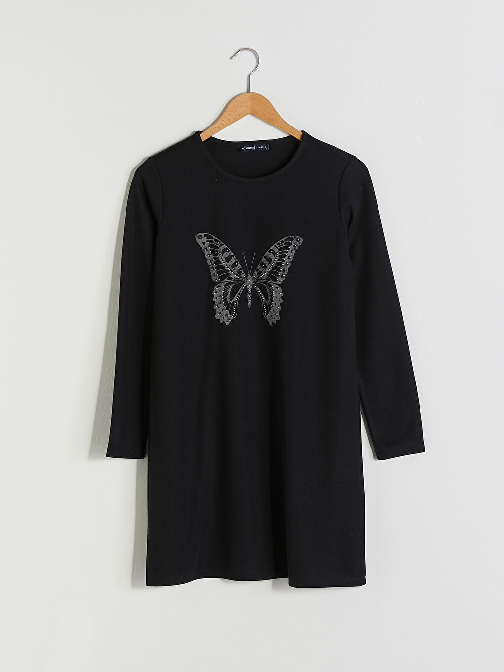 Crew Neck Printed Long Sleeve Women's Tunic-5