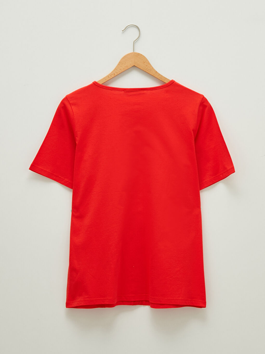 V-Neck Straight Short Sleeve Women's Blouse-6