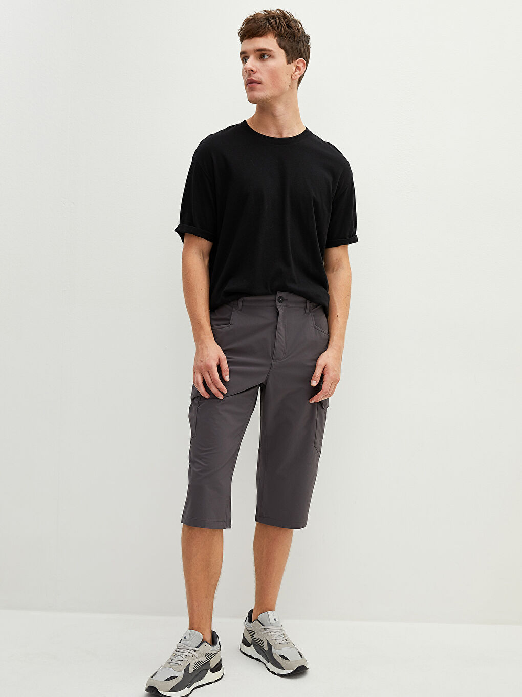 LCW OUTDOOR Gri Standart Kalıp Erkek Bermuda Şort - 2