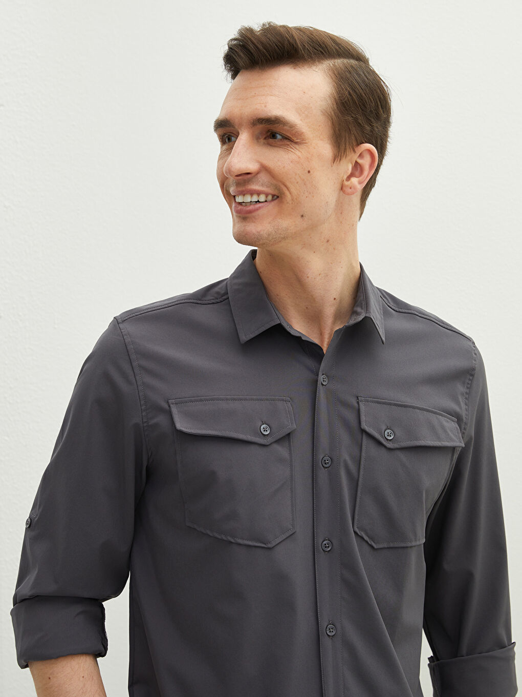 Regular Fit Long Sleeve Men's Shirt-5