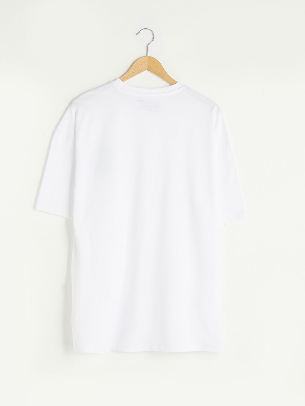 Beyaz Bisiklet Yaka Kısa Kollu Baskılı Penye Erkek Tişört-9