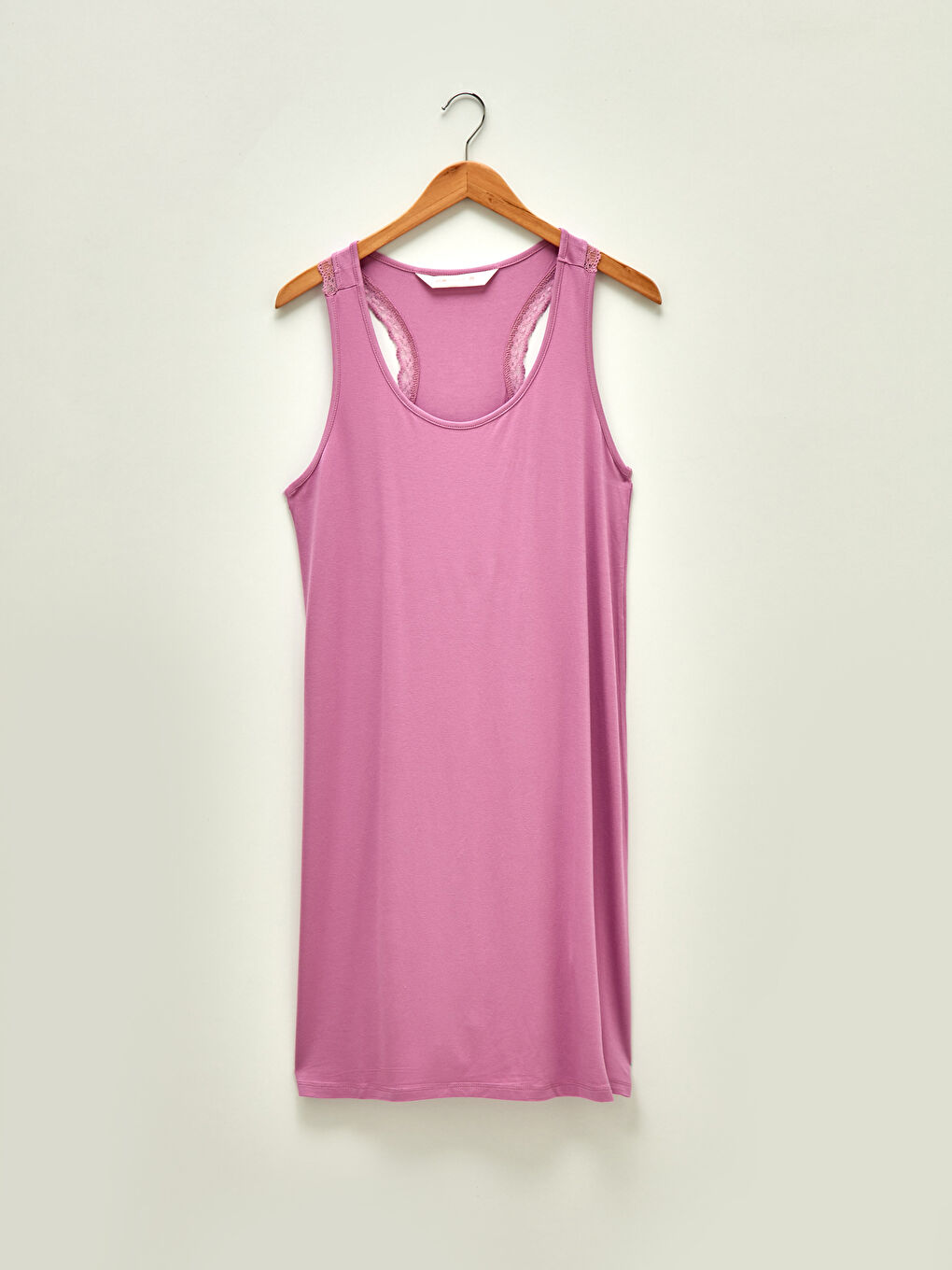 Crew Neck Lace Detailed Viscose Women's Fantasy Nightgown -S1GH96Z8-GEG